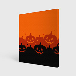 Картина квадратная Хэллоуин счастливые тыквы