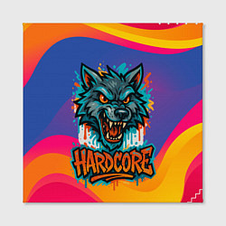 Холст квадратный Hardcore голова волка, цвет: 3D-принт — фото 2