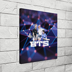 Холст квадратный BTS фиолетовый полигон, цвет: 3D-принт — фото 2