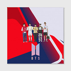 Холст квадратный BTS геометрический фон, цвет: 3D-принт — фото 2