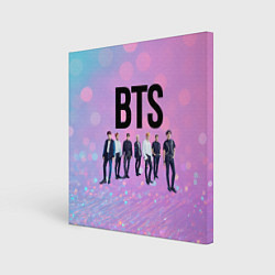 Картина квадратная BTS розовый боке