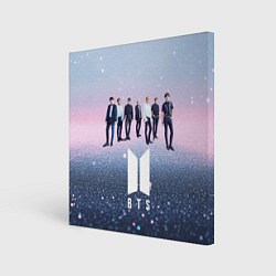 Картина квадратная BTS нежный блестящий фон