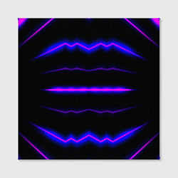 Холст квадратный Color multicoloured neon stripes, цвет: 3D-принт — фото 2