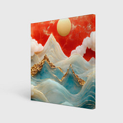 Холст квадратный Японская природа, цвет: 3D-принт
