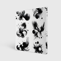Картина квадратная Чёрно-белая абстракция нейроарт