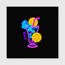 Холст квадратный Night beach, цвет: 3D-принт — фото 2