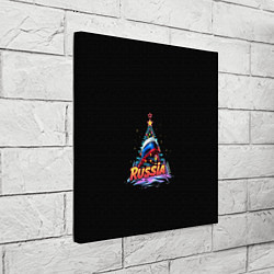 Холст квадратный Ёлка компания, цвет: 3D-принт — фото 2