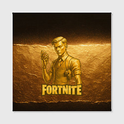 Холст квадратный Fortnite золотой Мидас, цвет: 3D-принт — фото 2