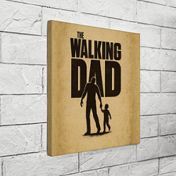 Холст квадратный The walking dad - каламбур, цвет: 3D-принт — фото 2