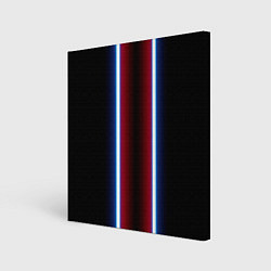 Картина квадратная Color white blue red neon
