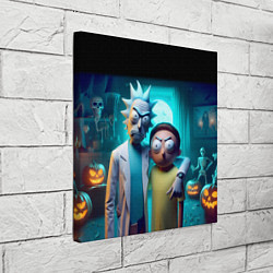 Холст квадратный Rick with Morty - halloween night, цвет: 3D-принт — фото 2