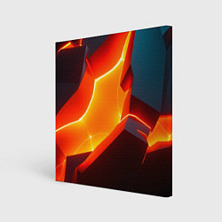 Холст квадратный Neon orange, цвет: 3D-принт