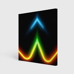 Картина квадратная Neon multicolored lines