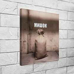 Холст квадратный Мишок, цвет: 3D-принт — фото 2