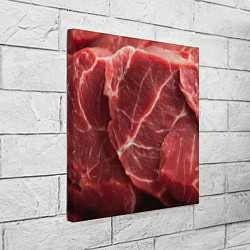 Холст квадратный Текстура мяса, цвет: 3D-принт — фото 2