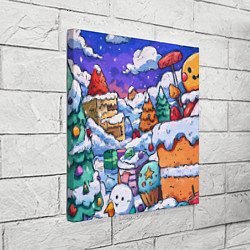 Холст квадратный Новогоднее настроение из сладостей, цвет: 3D-принт — фото 2
