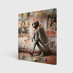 Картина квадратная Пришелец в костюме в полосочку