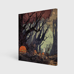 Картина квадратная Призрачный лес