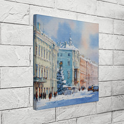 Холст квадратный Зимний Питер, цвет: 3D-принт — фото 2