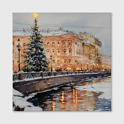Холст квадратный Новогодняя елка в Питере, цвет: 3D-принт — фото 2