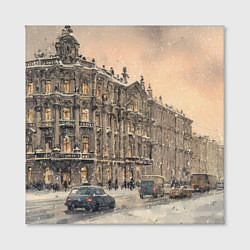 Холст квадратный Зима в Санкт-Петербурге, цвет: 3D-принт — фото 2