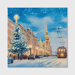 Холст квадратный Новогодний день в Санкт-Петербурге, цвет: 3D-принт — фото 2