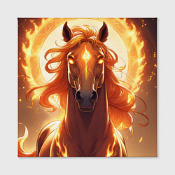 Холст квадратный Огненная лошадь в свечении, цвет: 3D-принт — фото 2
