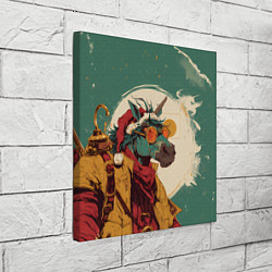 Холст квадратный Новогодний конь в желтых очках, цвет: 3D-принт — фото 2