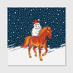 Холст квадратный Кот Бендер и огненный конь - 2026, цвет: 3D-принт — фото 2