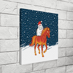 Холст квадратный Кот Бендер и огненный конь - 2026, цвет: 3D-принт — фото 2