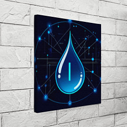 Холст квадратный Киберкапля группа крови I, цвет: 3D-принт — фото 2