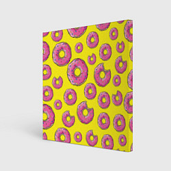 Холст квадратный Пончики Гомера, цвет: 3D-принт