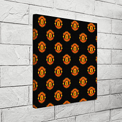 Холст квадратный Manchester United Pattern, цвет: 3D-принт — фото 2