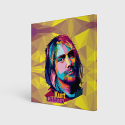 Холст квадратный Kurt Cobain: Abstraction, цвет: 3D-принт