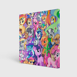 Холст квадратный My Little Pony, цвет: 3D-принт