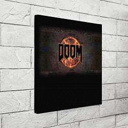 Холст квадратный DOOM Fire, цвет: 3D-принт — фото 2