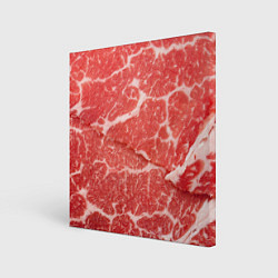 Холст квадратный Кусок мяса, цвет: 3D-принт