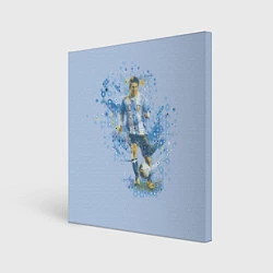 Холст квадратный Messi: Argentine Football, цвет: 3D-принт