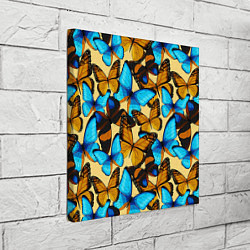 Холст квадратный Бабочки, цвет: 3D-принт — фото 2