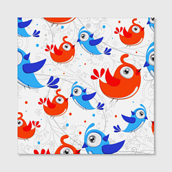 Холст квадратный Птички, цвет: 3D-принт — фото 2