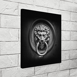 Холст квадратный Скульптура льва, цвет: 3D-принт — фото 2