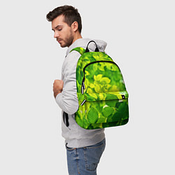 Рюкзак Зелёные листья, цвет: 3D-принт — фото 2