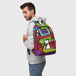 Рюкзак Цветные граффити, цвет: 3D-принт — фото 2