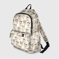 Рюкзак Стикеры котик, цвет: 3D-принт