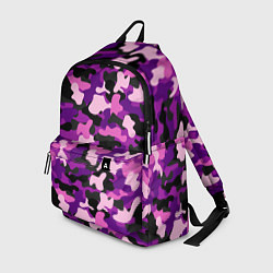 Рюкзак Камуфляж: фиолетовый/розовый, цвет: 3D-принт