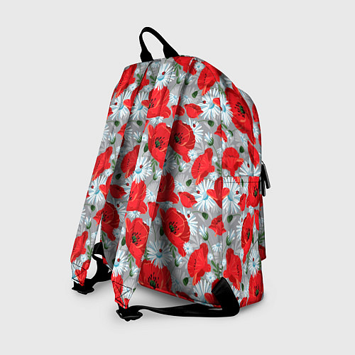 Рюкзак Цветущие маки / 3D-принт – фото 2