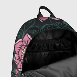 Рюкзак Black Pink: Delicate Flowers, цвет: 3D-принт — фото 2