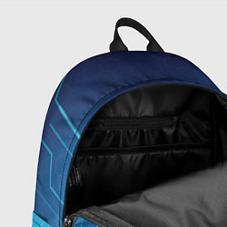Рюкзак PUBG: Blue Hexagons, цвет: 3D-принт — фото 2