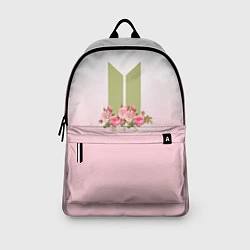 Рюкзак BTS: Pink Flowers, цвет: 3D-принт — фото 2