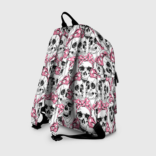 Рюкзак Черепа в розовых платках / 3D-принт – фото 2